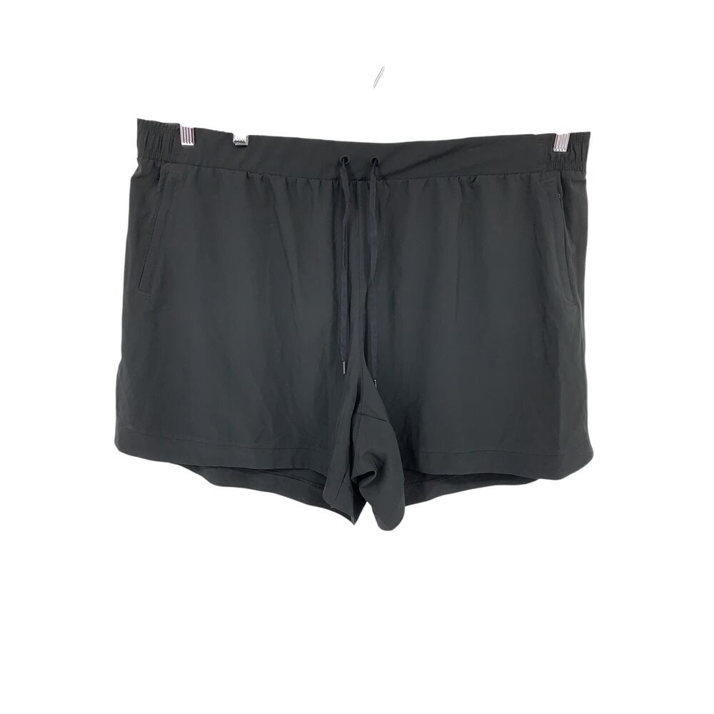 NWT CALIA Journey Woven Bermuda Short Womens XXL Black 6 Inseam Relaxed Fit